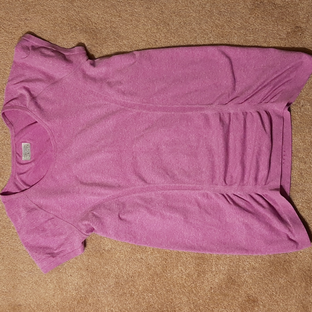 EUC Athleta Fast Fastest Track Fitted Ruched Workout Top Tee